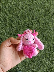 Crochet Handmade Pintresty Bunny Keycharm 🩷🎀