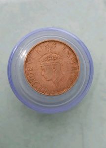 1940 Quarter Anna India Coin George VI