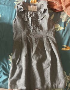Cute Grey Sleeveless Dress