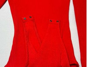ZARA Orange Red Colour Bodysuit With Full Sleeve