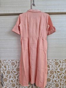 Peach Shirt Dress