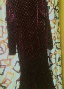 Vintage Velvet Burgundy Dress