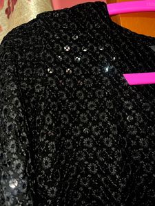 SOCH Black Embroidered Sparkle Kurta