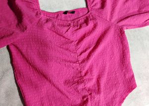 A Rose Colour Crop Top
