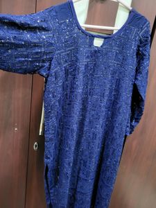 Sequence Pattern Party Wear Kurta Hand Made