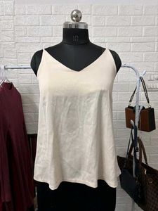 Sleek Cream Spaghetti Top