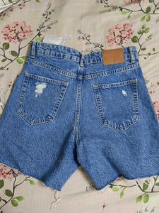 Distressed Denim Shorts