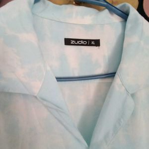 Mens Blue Tie-Dye Shirt