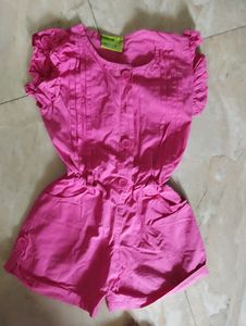 Combo Of 3 ...dress And cotton jumpsuit for summer wear... kids Aged 2-4 can wear it...