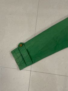 Green Hooded Casual Jacket