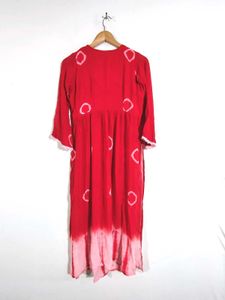 Red Printed Kurta (Women&#39;s)