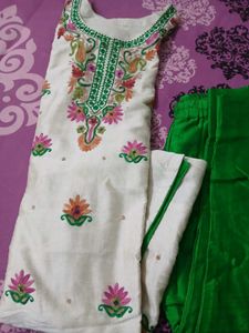 Sawan Special Green Embroidered Kurta Set