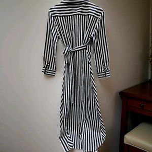 Striped Wrap Maxi Dress