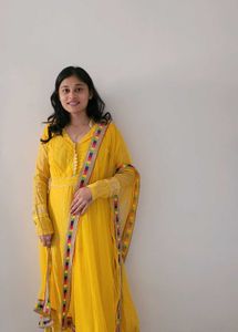 Yellow Anarkali For Women
