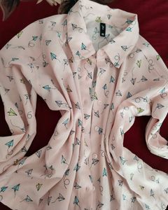 Pink Patterned Button-Down
