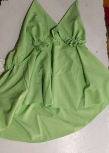 Back neck Tie-up Empire Style, Peplum, Rufflese