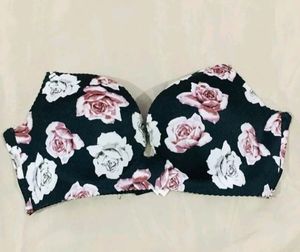 floral tube bra