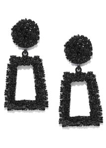 Dressberry Black Statement Earrings