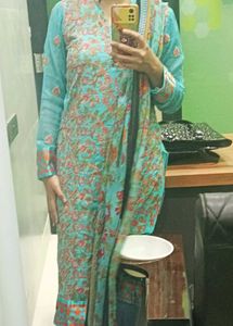 Embroidery Work Suit With Dupatta