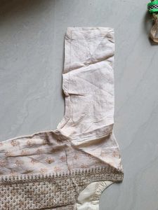 Elegant Cream &amp; Gold Kurti