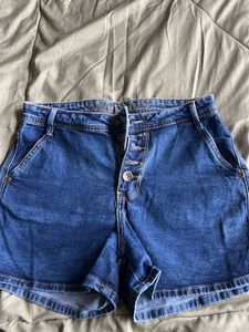 Vintage-Style Denim Shorts