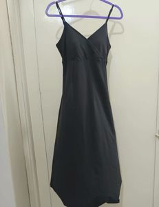 Sleek Black Slip Dress