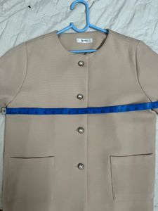 Beige Elegant Coat
