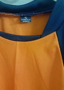 Orange Black Sports T-shirt