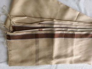 Beige Striped Shawl