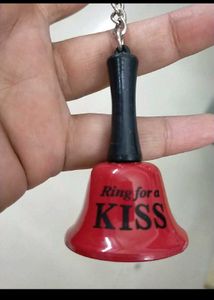 Ring for kiss 😘 Metal bell Keychain