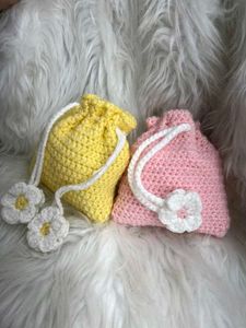 Crochet Flower Pouch
