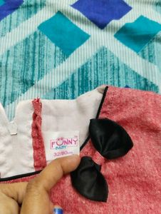 Cute Girls&#39; Cotton Bow Dress