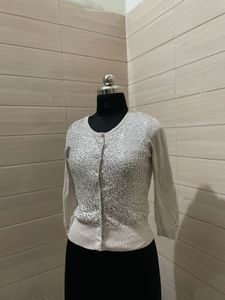 Sequin Embellished Cardigan
