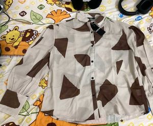 Shein Abstract Print Women's Shirt