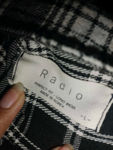 striped black and white shirt