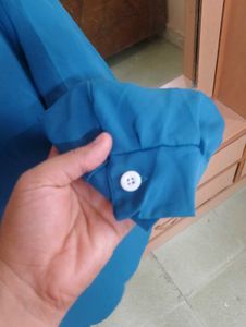 Blue Western Top For Girls