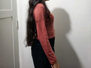 Square Neck Ribbed Top