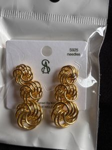 Gold Statement Drop Earrings