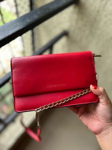 Red Chain Crossbody Bag