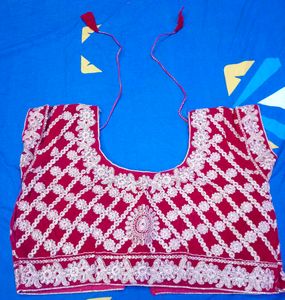 Red Embroidered Blouse Alter Also