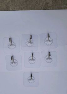 Clear Self-Adhesive Hooks (7-Pack)