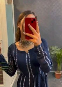 Stylish Blue Printed Kurta