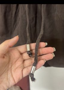 Brown Corduroy Drawstring Shorts