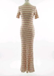 Striped Knit Midi Dress