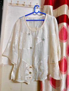 Elegant Off-White Textured Top