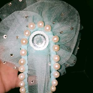 Blue Flower Girl Dress