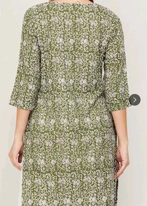 Green Floral Print Kurti