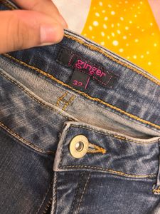 RIBBED DENIM SLIM FIT HIGH RISE