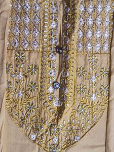 Elegant Yellow Embroidered Kurta