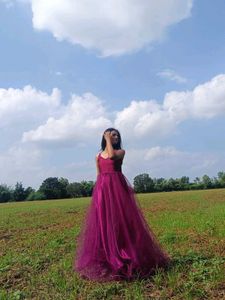 Purple Gown With Pocket